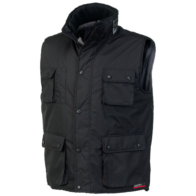 Gilet da lavoro Peppere, issa, industrial starter, modello 04002, colore nero.