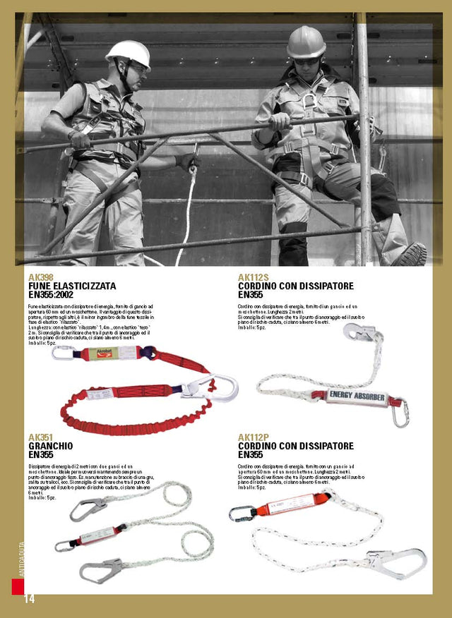 Granchio anticaduta EN 355, industrial starter AK 351.