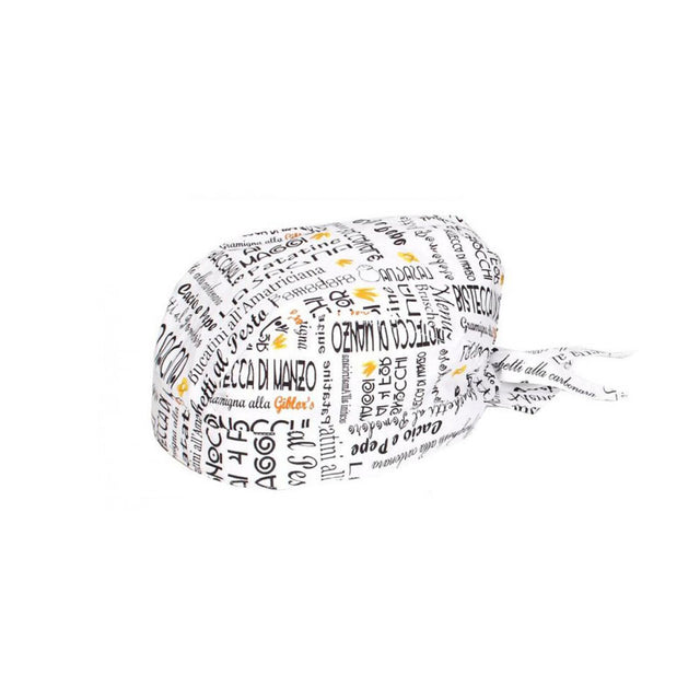 Bandana cuoco Giblor’s Menù bianco art. 14P05I481