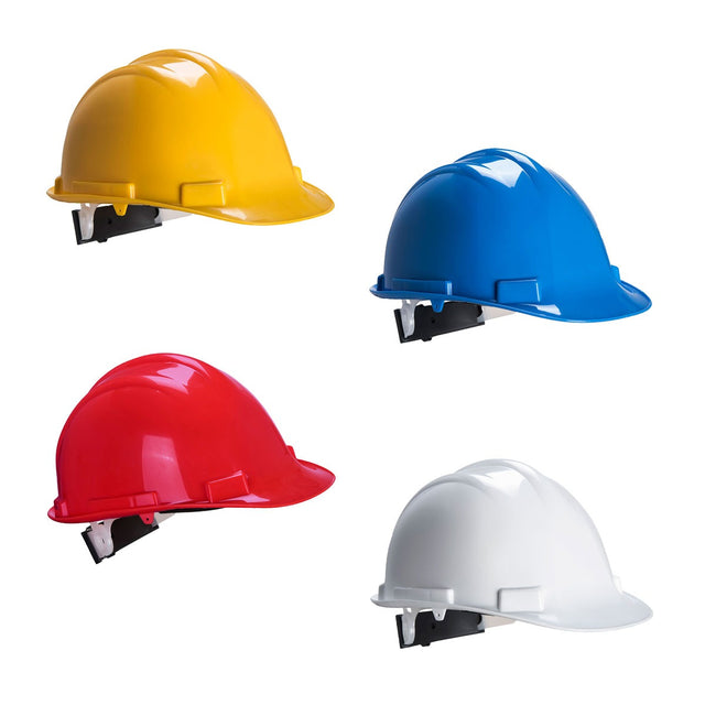 Casco da lavoro Portwest PS57 Expertbase con chiusura a cremagliera