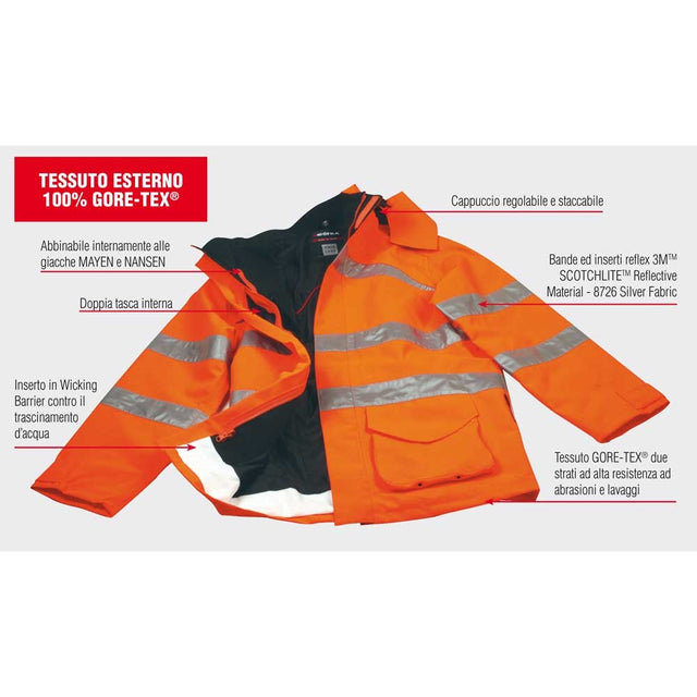 Giubbotto da lavoro ad alta visibilità Cofra Devon in Gore-Tex