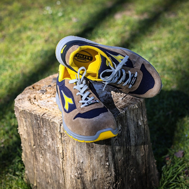 Scarpe antinfortunistiche Diadora Run Textile S1P beige/blu