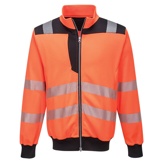 Felpa PW370 Slim full zip alta visibilità Portwest