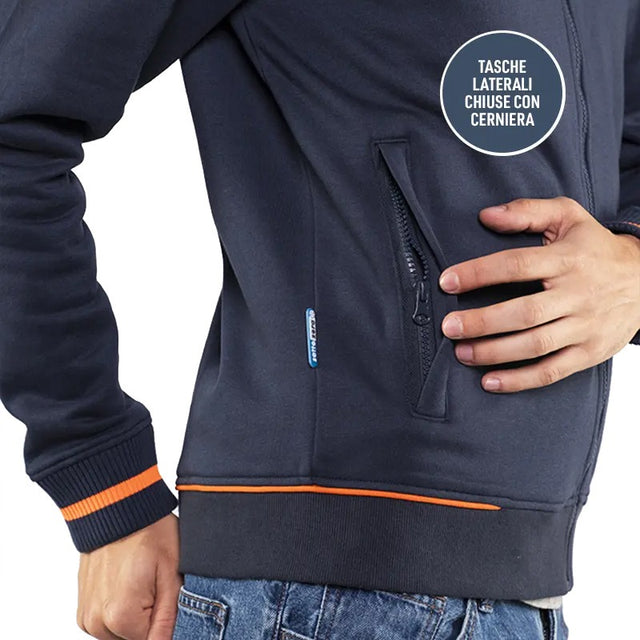 Felpa da uomo Sottozero Run full zip con cappuccio