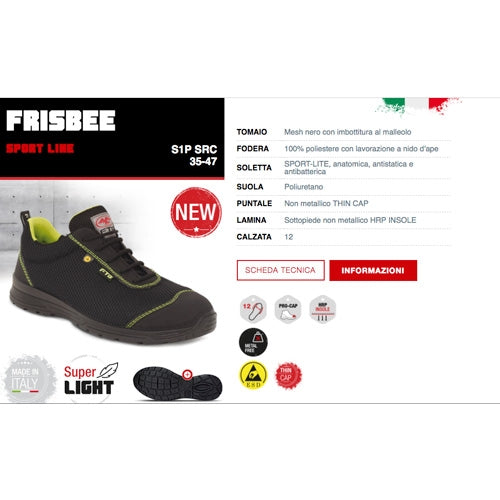 Calzature da lavoro Frisbee S1P SRC FTG
