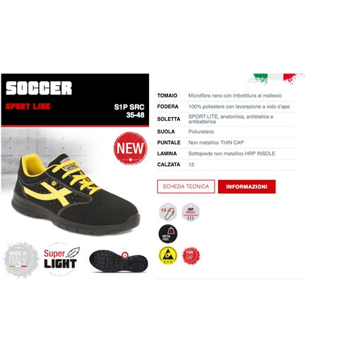 Scarpe antinfortunistiche Soccer S1P SRC FTG