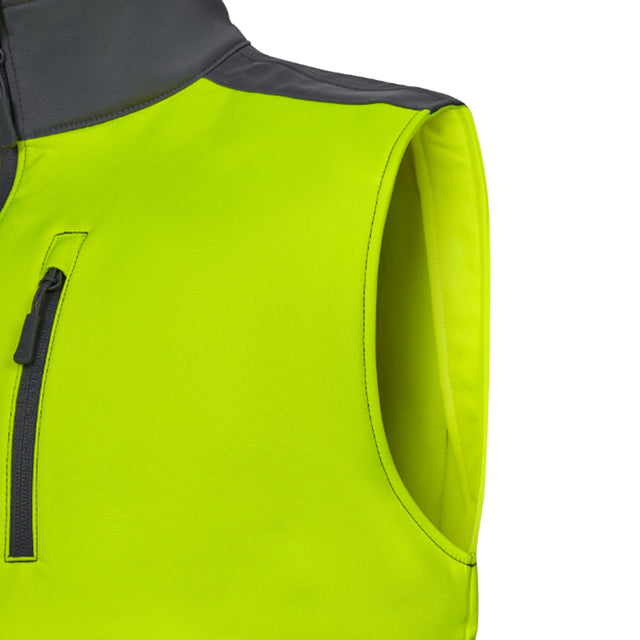 Gilet Velilla 305906 AV in soft shell bicolore ad alta visibilità