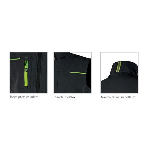 Gilet Saturn U-4 stretch elasticizzato U-Power per lavoro
