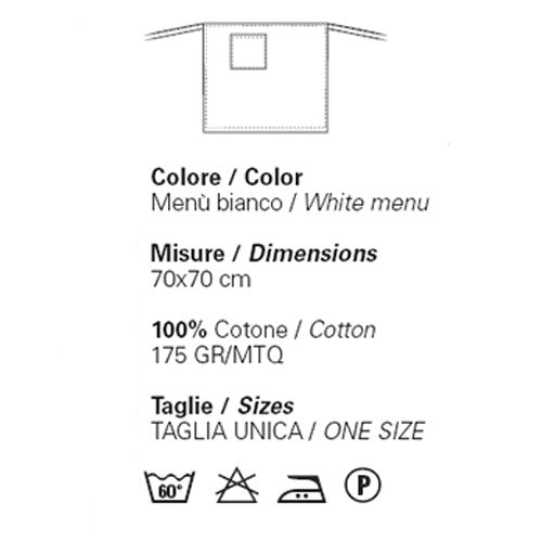 Grembiule da cucina Giblor’s Zagabria Menu’ bianco art. 14P08H480