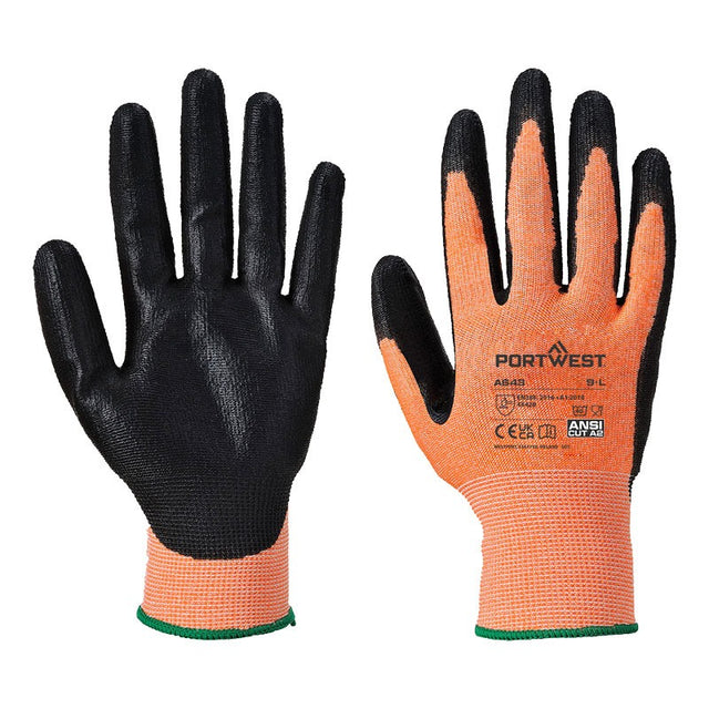 Guanti anti-taglio Portwest A643 in nitrile foam Ambra