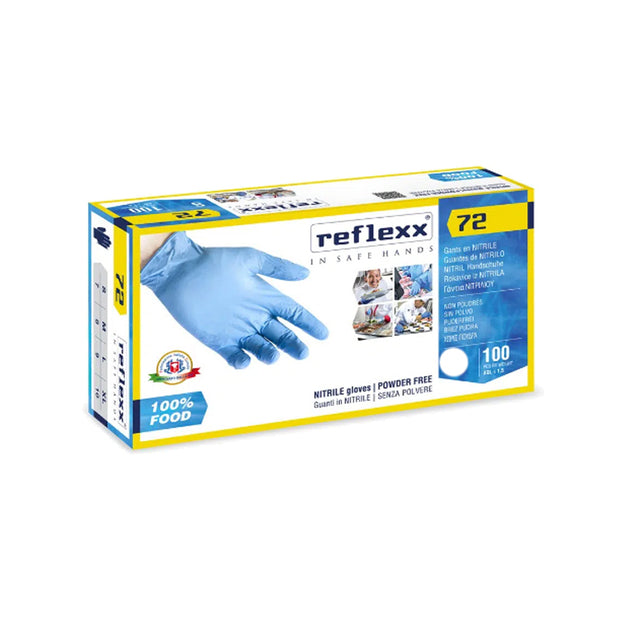 Guanti Reflexx R72 monouso in nitrile per alimenti senza polvere