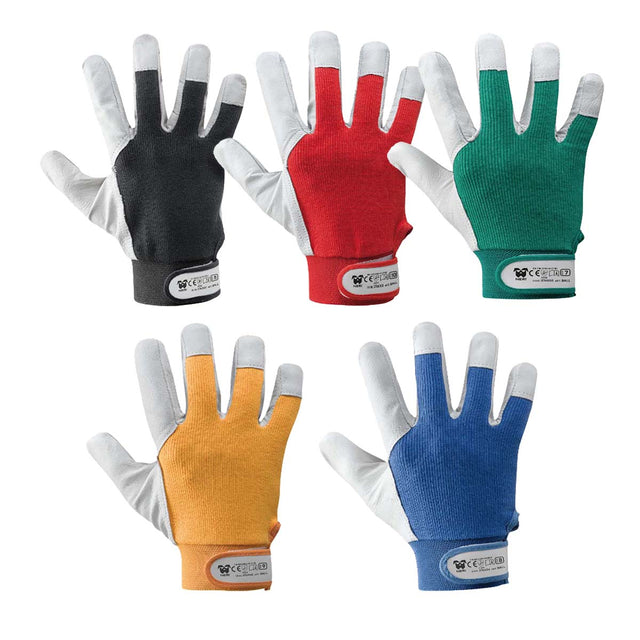 Guanti da lavoro in pelle fiore caprino Neri Ball 376050