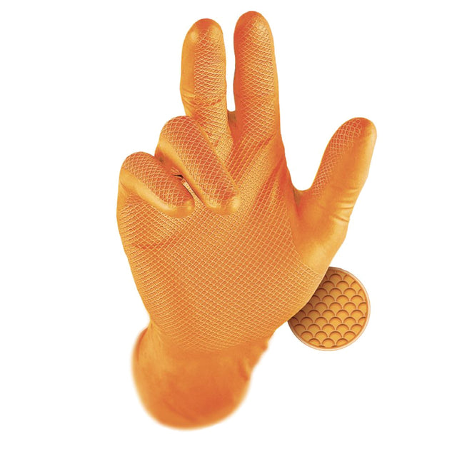 Guanti arancione in nitrile grippaz Issaline 246OR