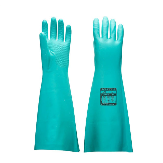 Guanti da lavoro in nitrile Portwest A813 lunghezza extra
