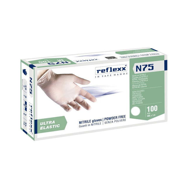 Guanti in nitrile stretch monouso Reflexx N75 senza polvere