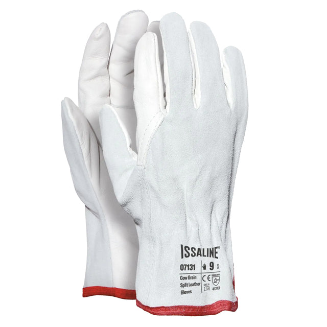 Guanti Industrial Starter 07131 in pelle fiore con dorso in crosta