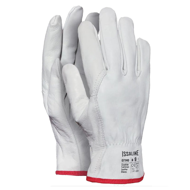 Guanti Industrial Starter 07140 in pelle fiore bianchi