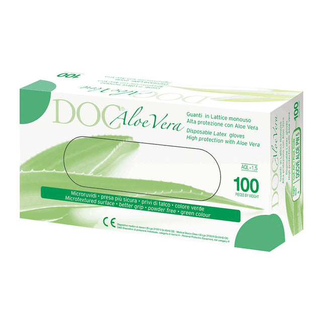 Guanti Aloe Vera Gardening Doc in lattice monouso