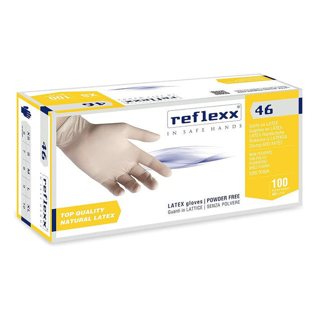 Guanti monouso da lavoro Reflexx R46 in lattice senza polvere