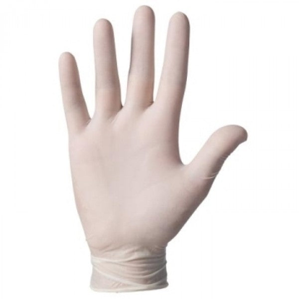 Set guanti in lattice naturale, bianchi, taglie S - M - L.