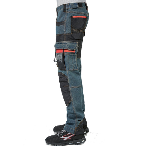 U Power Platinum Button Jeans pantaloni da lavoro