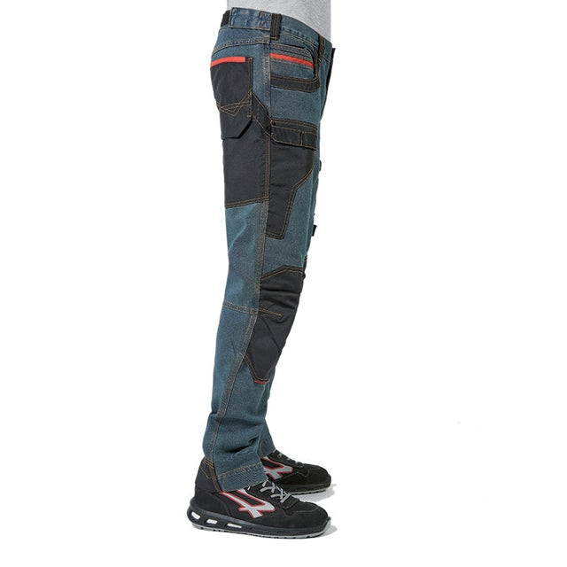 U Power Platinum Button Jeans pantaloni da lavoro