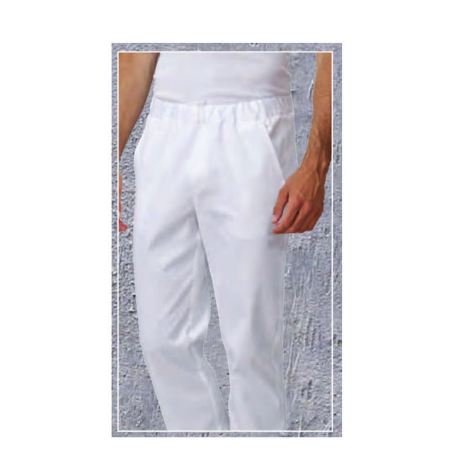 Pantaloni cuoco Siggi Josh bianco art. 28PA0879