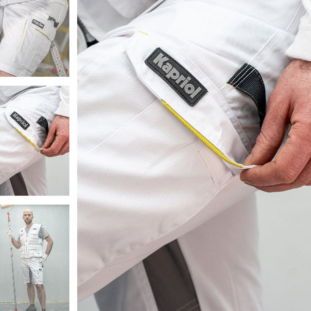 Pantaloni corti bianchi Kapriol Kavir Paint multitasche