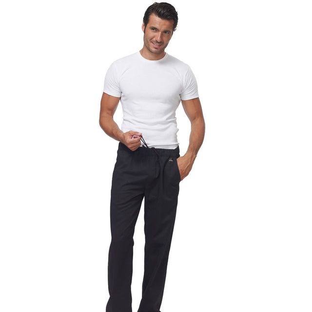 Pantaloni cuoco Siggi Josh nero art. 28PA0879