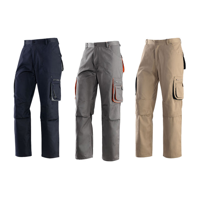 Willis Neri Pantaloni da lavoro bicolore