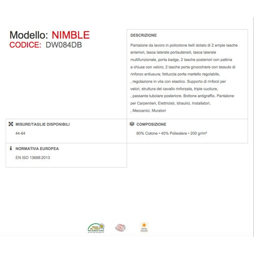 U-Power Nimble Pantaloni da lavoro leggeri