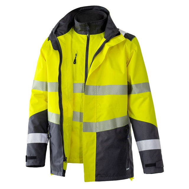 Parka da lavoro alta visibilità Issaline Hiver 04642 3 in 1
