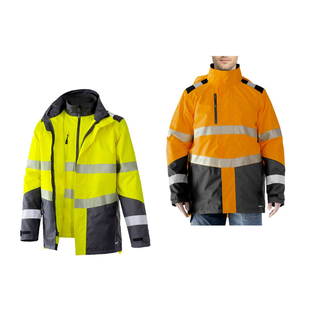 Parka da lavoro alta visibilità Issaline Hiver 04642 3 in 1
