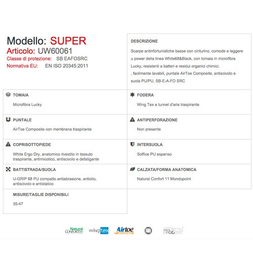 Scarpe di sicurezza Super SB E A FO SRC U-Power