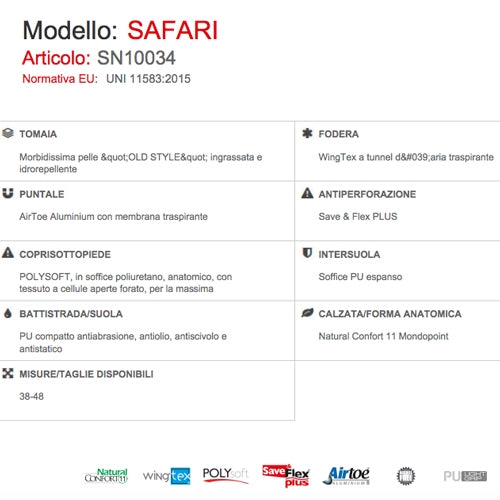 Scarpe protettive Safari S3 SRC U Power