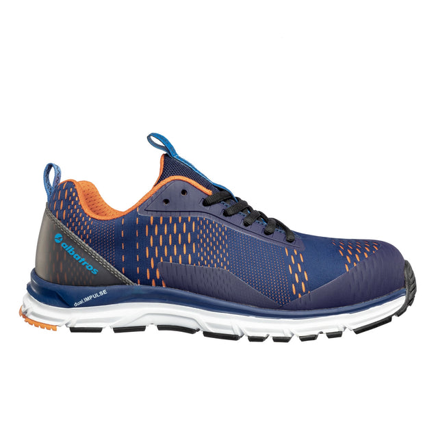 Scarpe da lavoro AER55 Impulse Blu Orange Low S1P ESD HRO SRA Albatros
