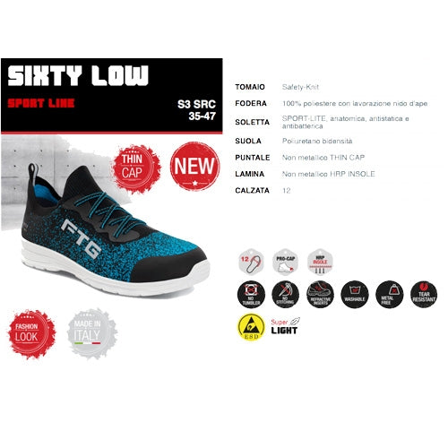 Scarpe antinfortunistiche Sixty Low FTG S3 SRC ESD