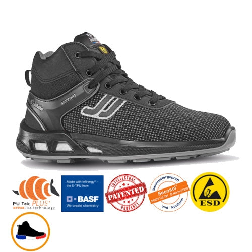 Scarpe antinfortunistiche alte Jalsolid SAS S3 CI SRC ESD Jallatte