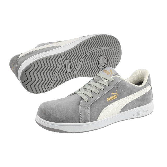 Scarpe basse da lavoro Iconic Suede Grey Low S1PL ESD FO HRO SR Puma