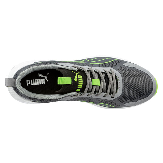 Scarpe antinfortunistiche Slide Grey/Green Low S1PS ESD FO HRO SR Vegan Puma