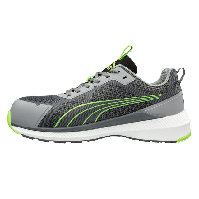 Scarpe antinfortunistiche Slide Grey/Green Low S1PS ESD FO HRO SR Vegan Puma