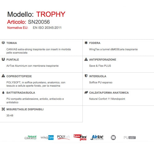 Scarpe di sicurezza Trophy S1P SRC U-Power