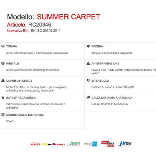Scarpe da lavoro Summer Carpet S1P ESD SRC UPower