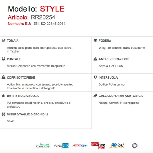 Scarpe da lavoro Style S3 SRC U Power