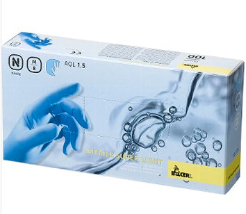 Guanti da lavoro in nitrile AQL 1,5 Nitrile SuperLight, taglie s - m - l - xl.