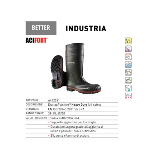 Calzature di sicurezza Dunlop A442031 S5 SRA