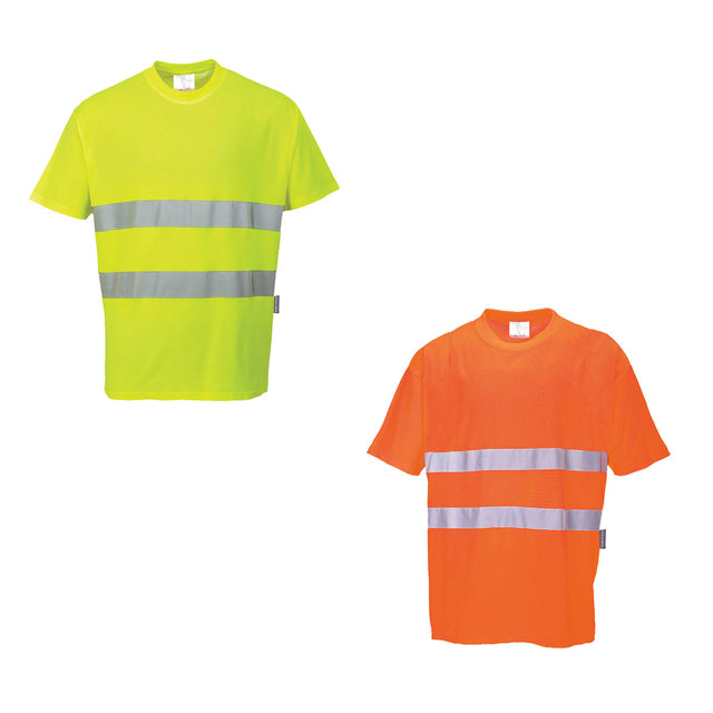Portwest S172 Cotton Comfort T-shirt alta visibilità 2 bande reflex