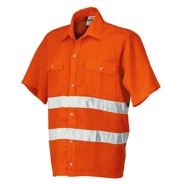 Camicia a manica corta da lavoro ad alta visibilità issa, industrial starter 08161N