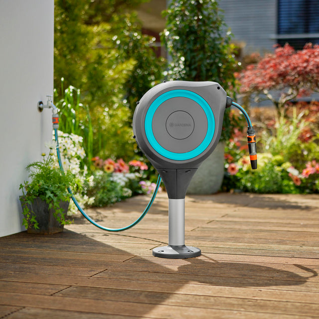 Avvolgitubo automatico da terrazzo Gardena RollUp M 18615-20
