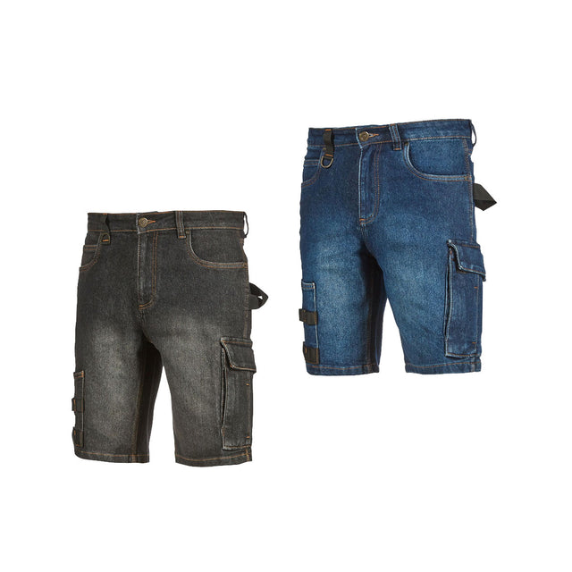 Pantaloni corti jeans da lavoro U-Power Salt multitasche